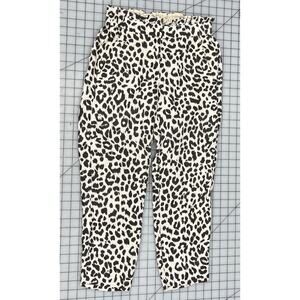 J Crew Cheetah Print Paper Bag Pants 0P I4